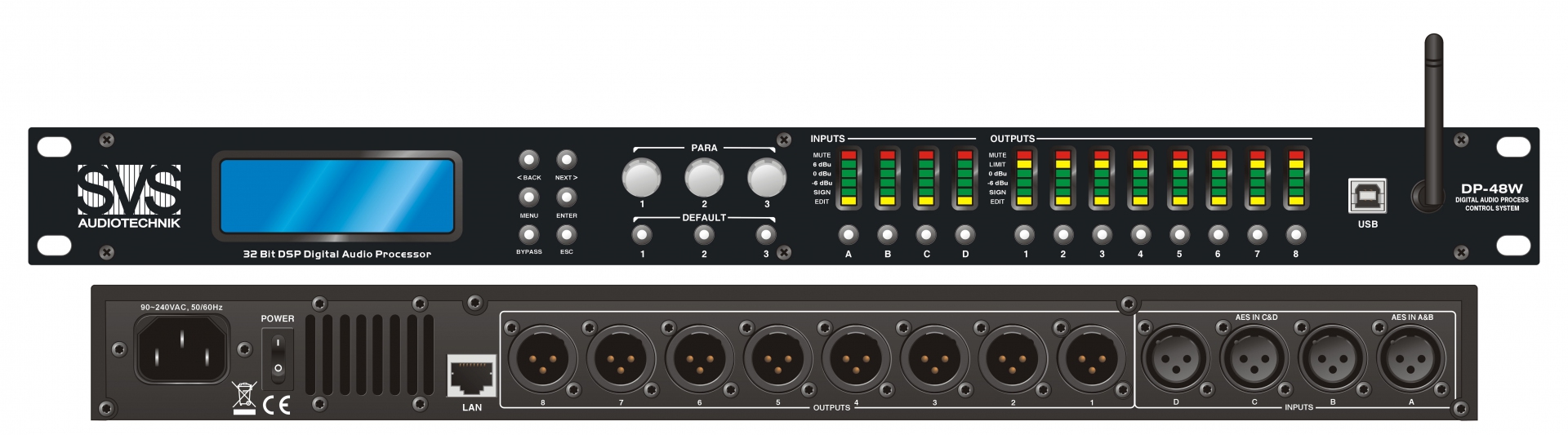 SVS Audiotechnik DP-48W Цифровой процессор: 4 входа 8 выходов в Ленинградской области