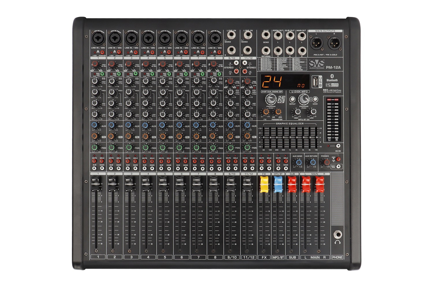 SVS Audiotechnik mixers PM-12A Активный аналоговый микшерный пульт, 12-канальный в Ленинградской области